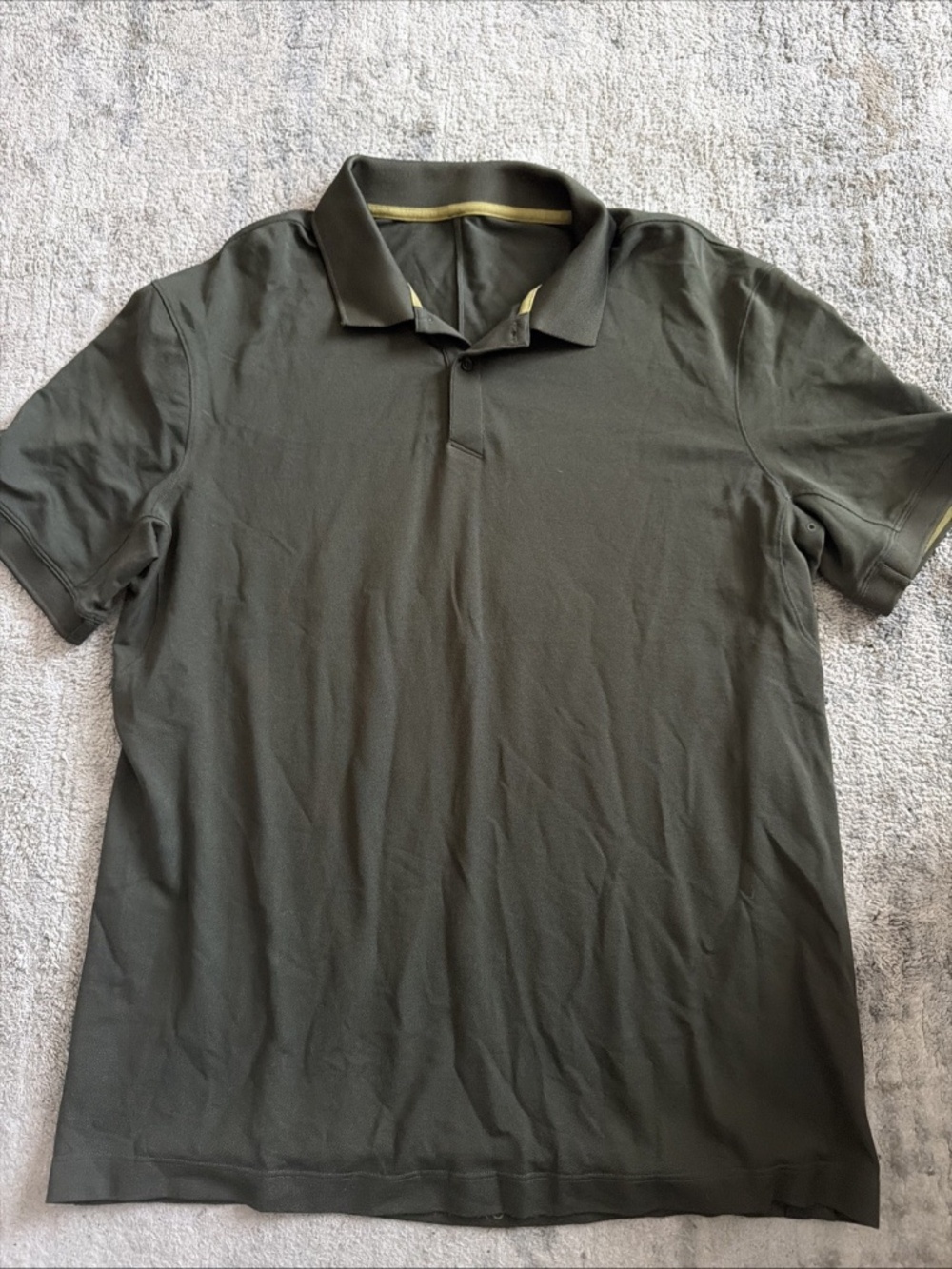 Lululemon Olive Green Polo Shirt XL
